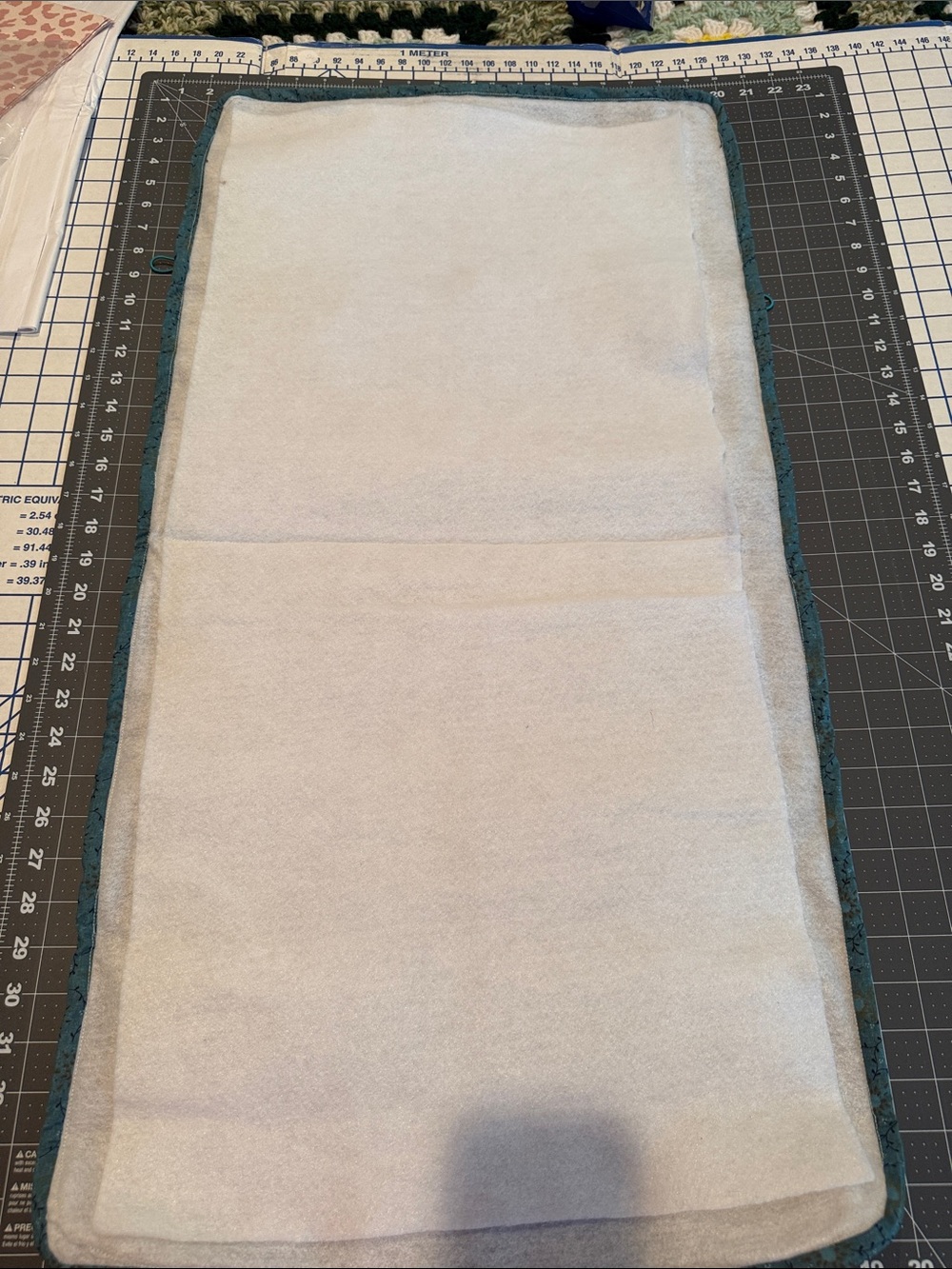 Project Handmade Quilted Roll-Up Organizer - Teal Gray Patchwork - Picture 7 of 13